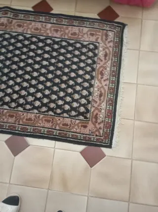 Tappeto persiano in lana e seta fatto a mano 125 x 75