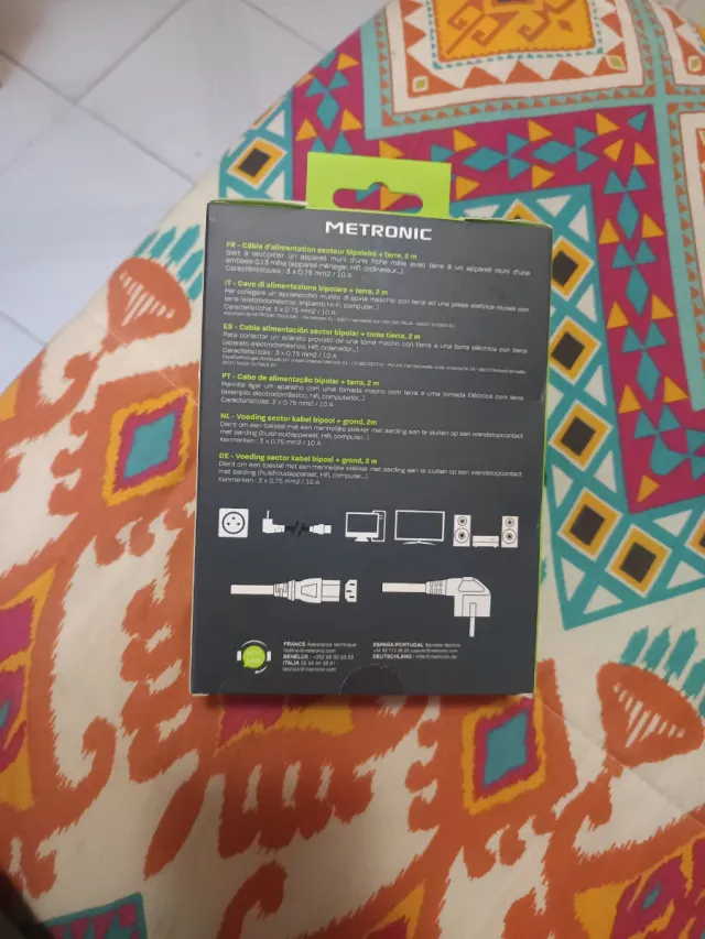 Cable de alimentación Metronic 2m