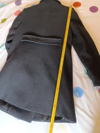 Abrigo paño Zara negro