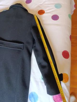 Abrigo paño Zara negro