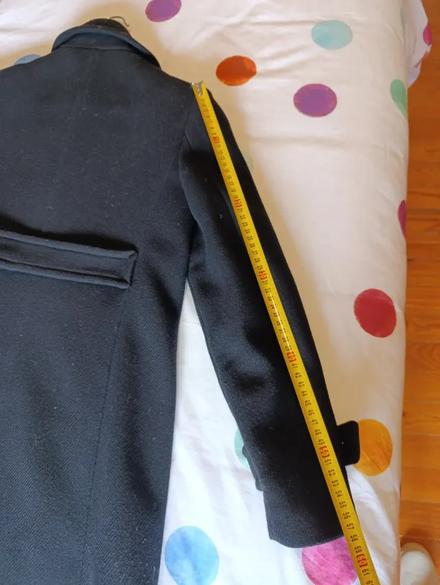 Abrigo paño Zara negro