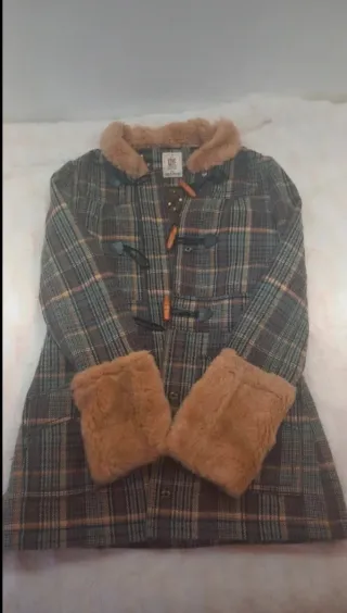 Cazadora cuadros con pelo