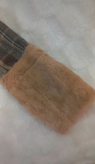 Cazadora cuadros con pelo