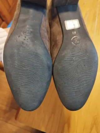 Scarpe scamosciate colore tortora con fiocco