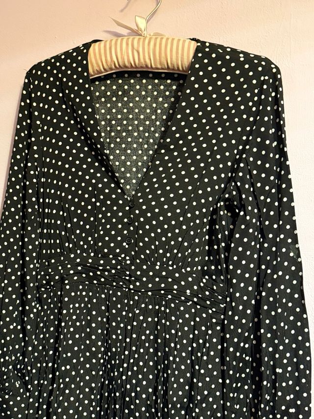 Vestido midi lunares Mango