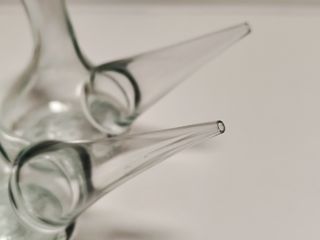 Porrones de vidrio semi-artesanales, años 70