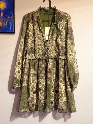 Vestido estampado Zara