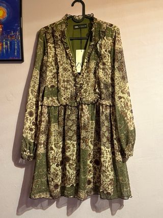 Vestido estampado Zara