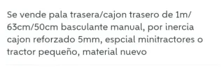 Pala trasera para tractor