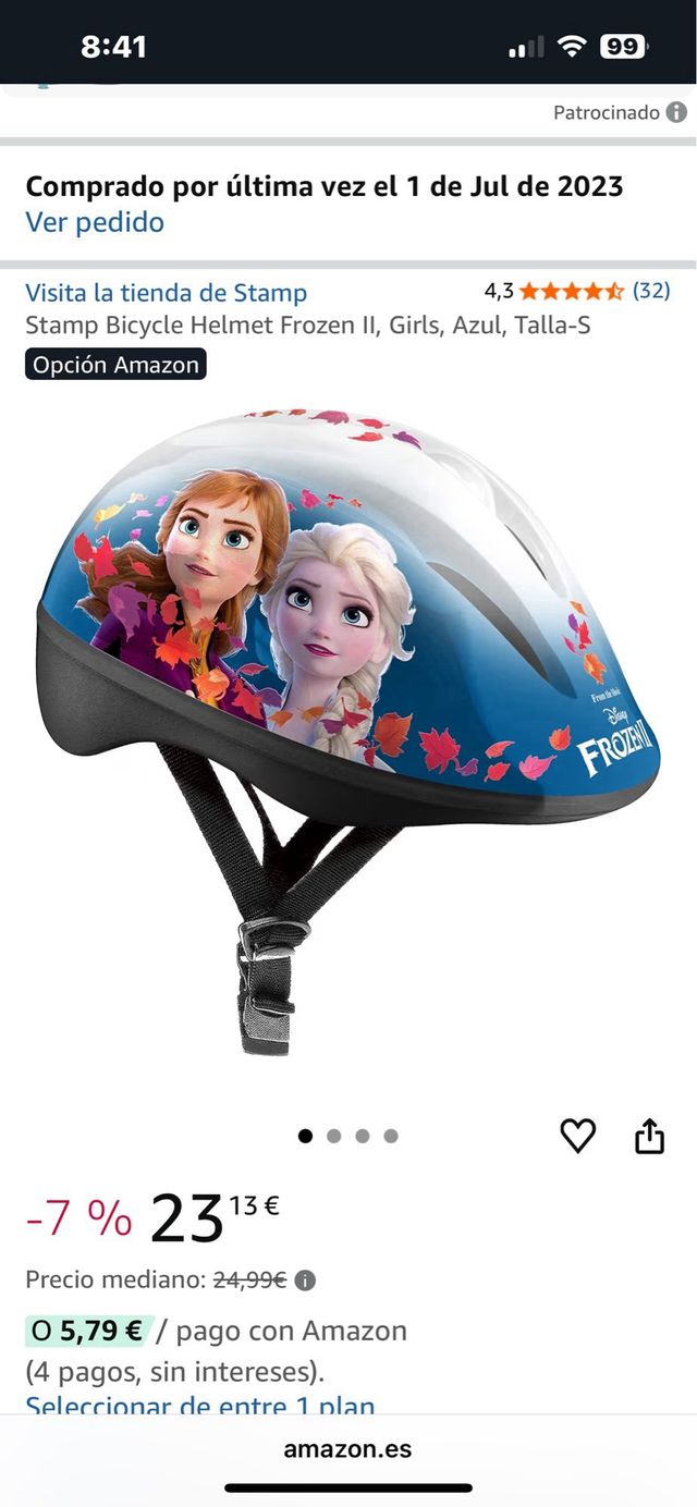 Patines y protecciones Frozen Talla 23-27