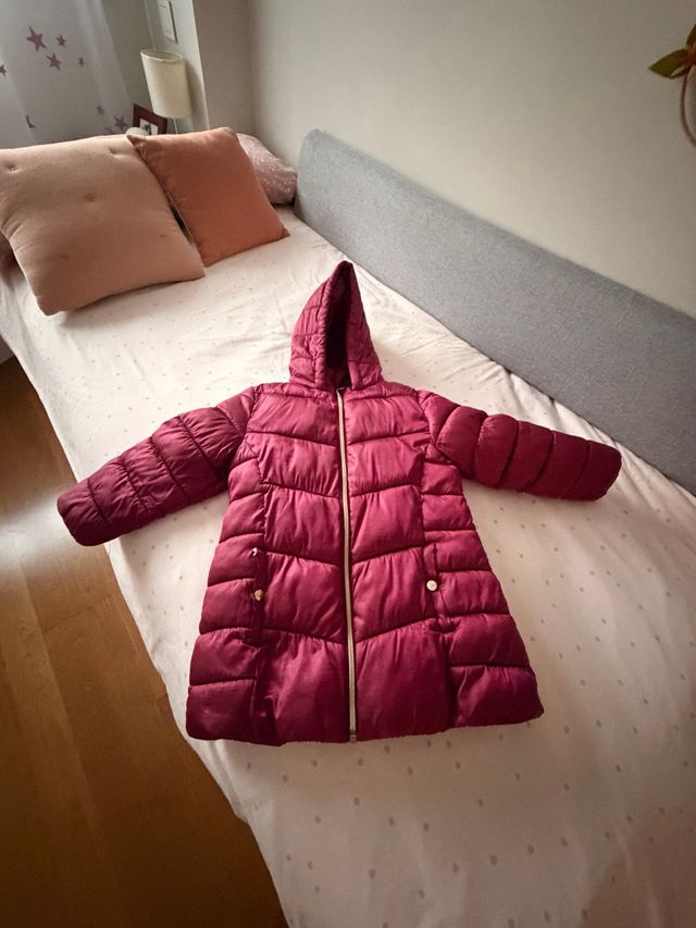 Abrigo niña Mayoral burdeos talla 10 140cm