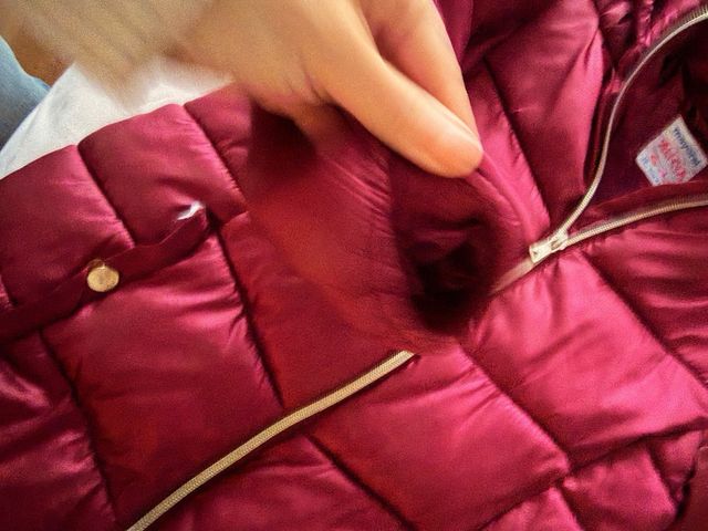 Abrigo niña Mayoral burdeos talla 10 140cm