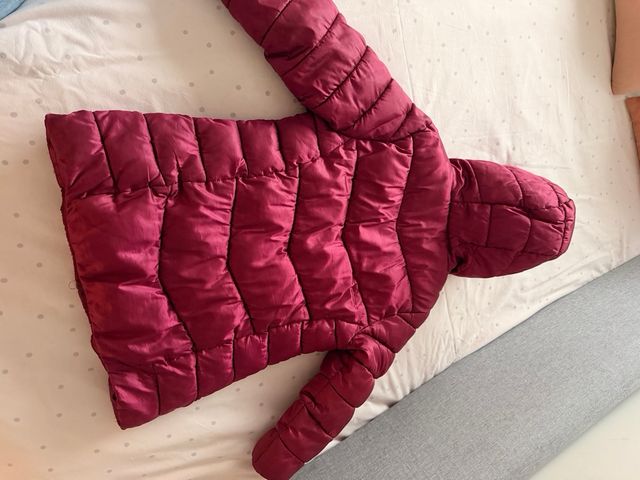 Abrigo niña Mayoral burdeos talla 10 140cm