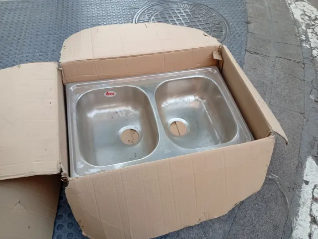 Fregadero Teka 2 senos 80x50