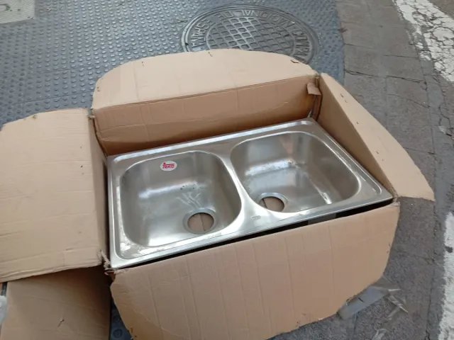 Fregadero Teka 2 senos 80x50