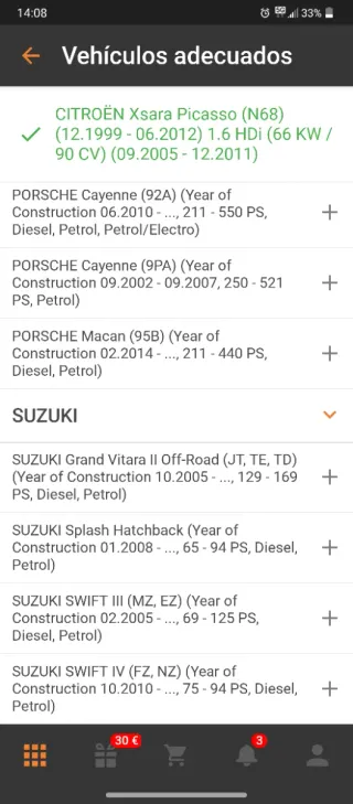 Faro niebla Citroen Ford Peugeot Suzuki