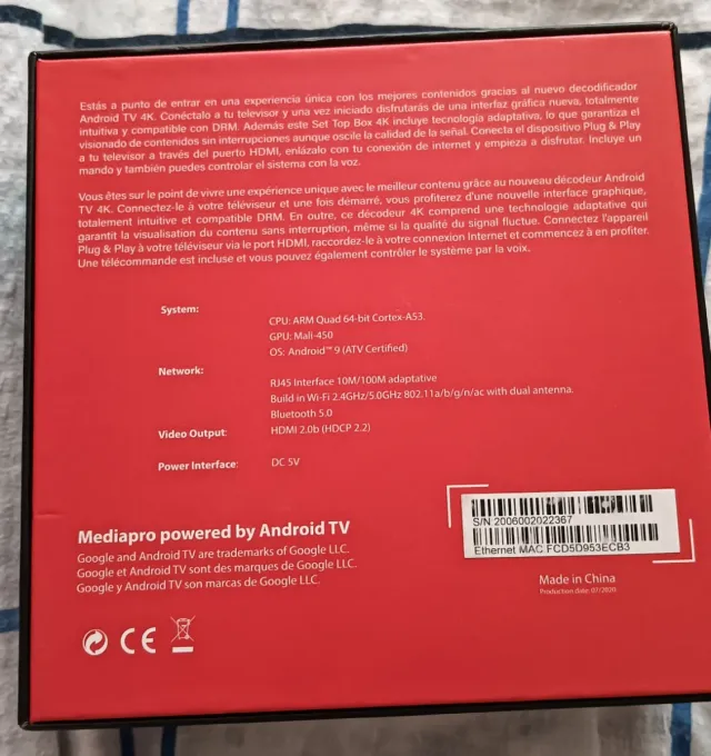 SmartBox TV 4K Mediapro Android TV