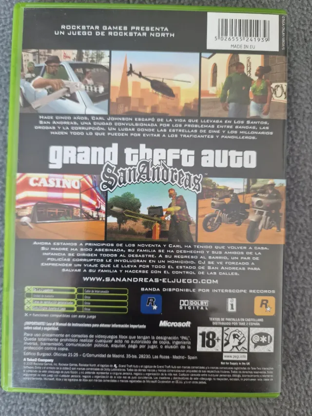Grand Theft Auto San Andreas per Xbox