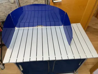 Mesa Cocina Camping Plegable Azul