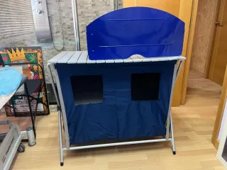 Mesa Cocina Camping Plegable Azul