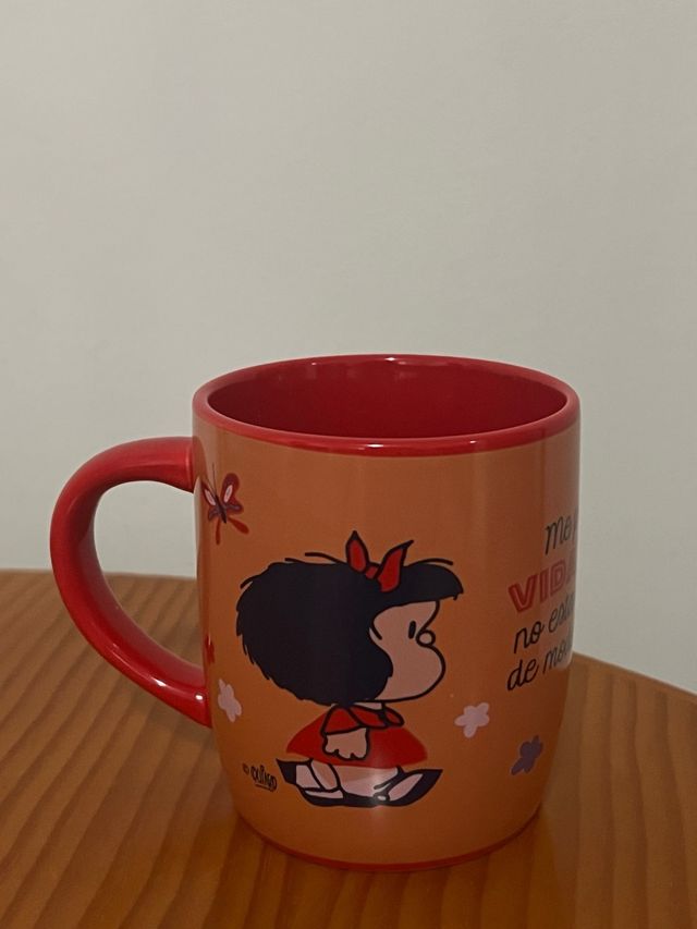Taza Mafalda con frase cerámica