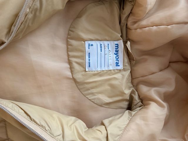 Chaleco Mayoral Beige Talla 6 115cm