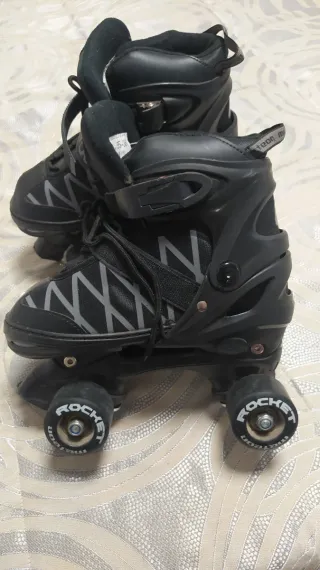 Patines Meteor Rocket Negros Talla 35-38 ajustable