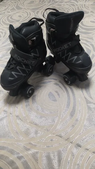 Patines Meteor Rocket Negros Talla 35-38 ajustable