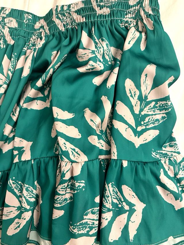 Minifalda seda estampada