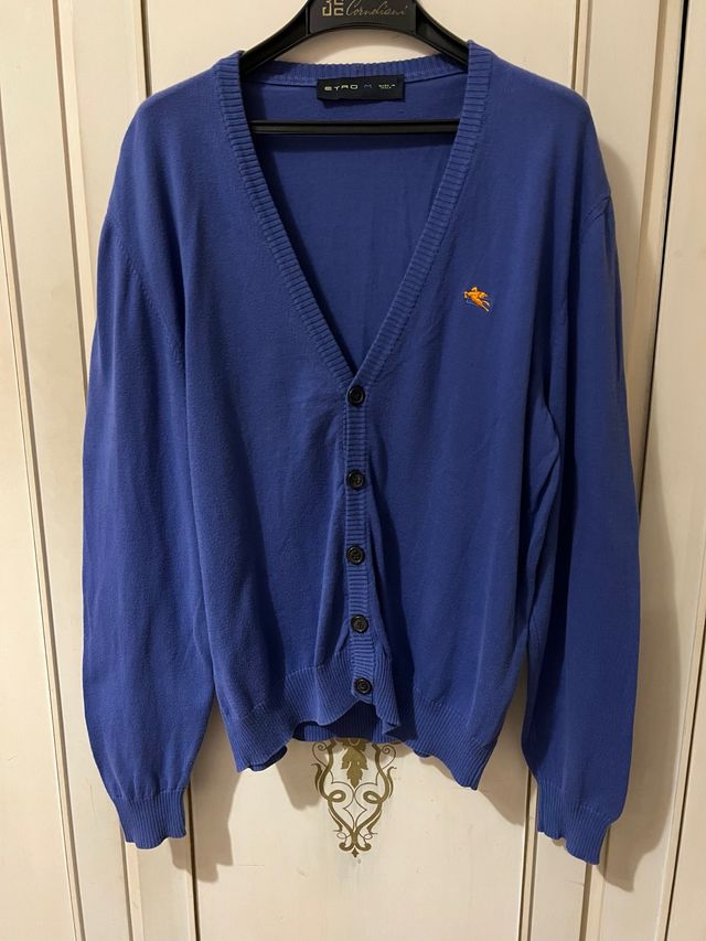 Cardigan Etro blu taglia M 100% cotone