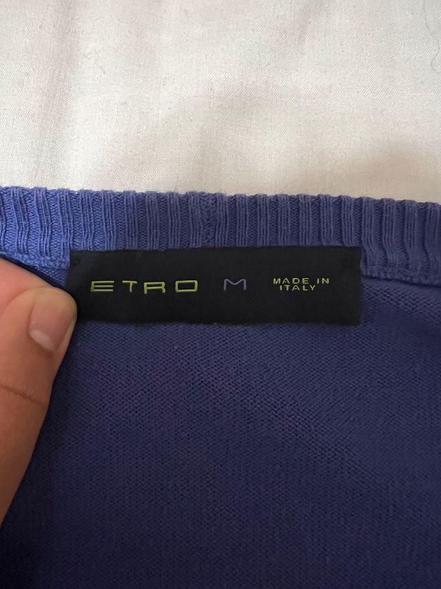 Cardigan Etro blu taglia M 100% cotone