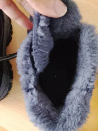 Botas Invierno Mujer Talla 37 Negras/Gris