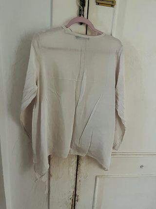 Camisa Zara blanca viscosa Talla M