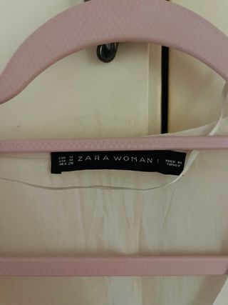 Camisa Zara blanca viscosa Talla M