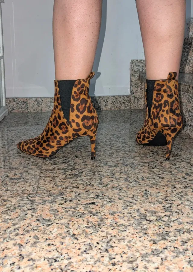 Botines Animal Print Tacón