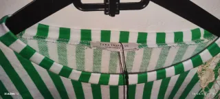 Jersey Zara Rayas Verdes y Blancas Talla M