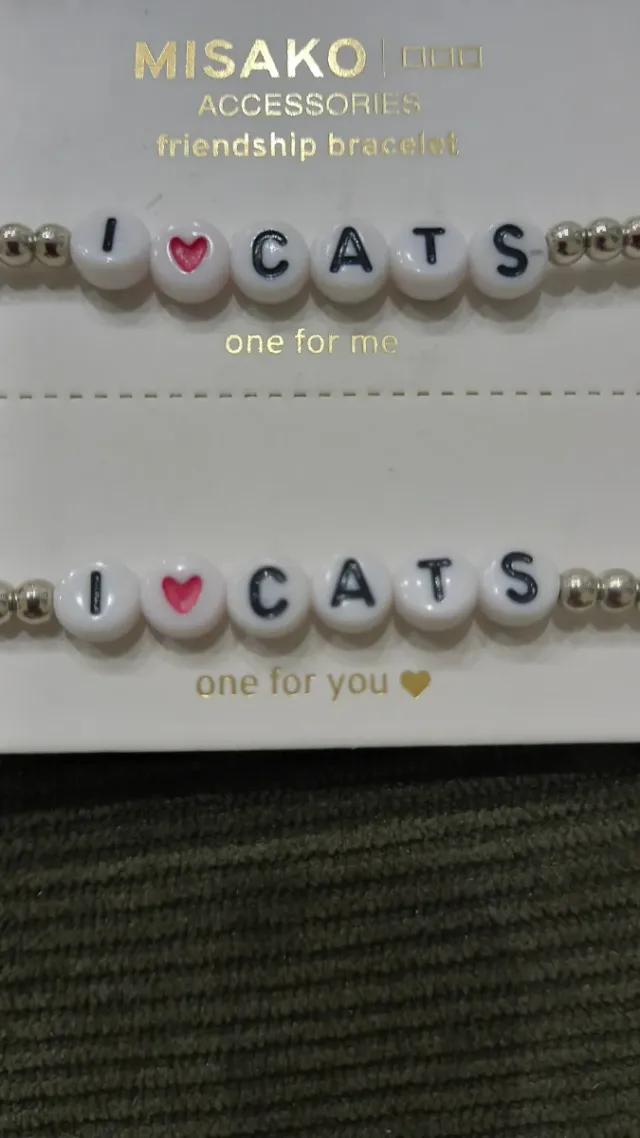 Nuevas Pulseras Best Friends I ❤️ CATS