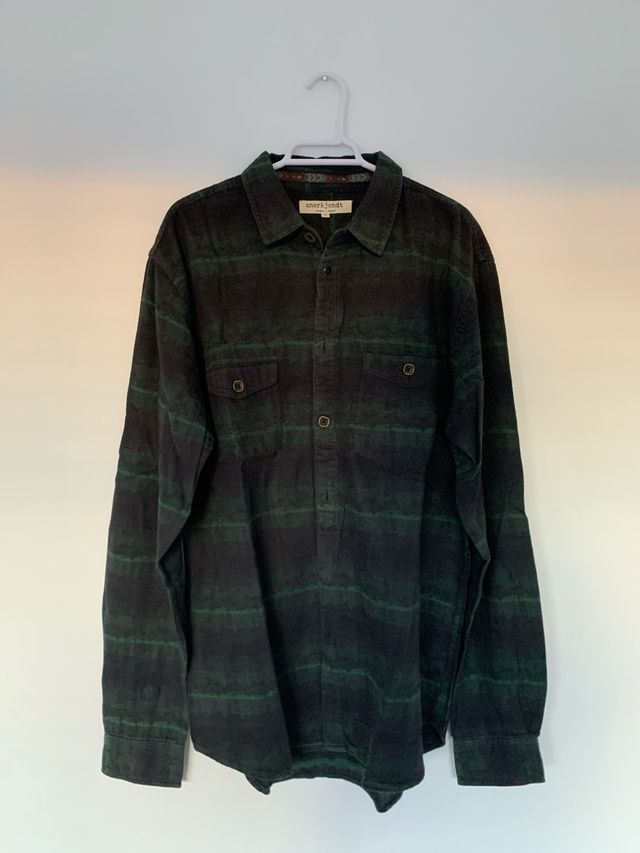 Camisa Anerkjendt Verde/Negra Talla L algodón