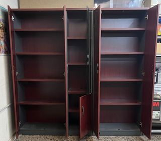 Armario de oficina madera y vidrio