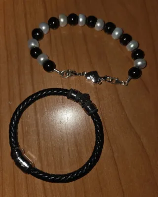 Lote Pulseras Lotus Cuero Trenzado