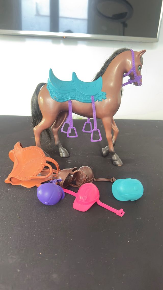 Caballo de Barbie con accesorios