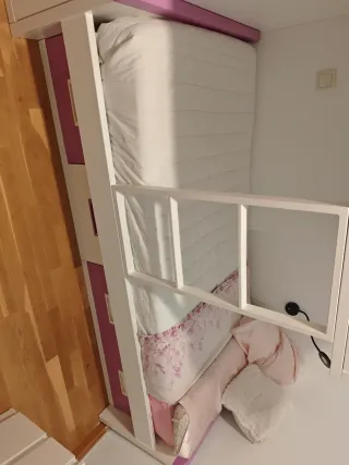 Tren juvenil con cama y armario