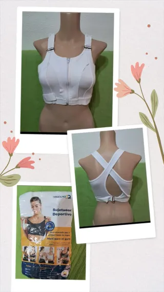 Sujetador deportivo Creaciones Q blanco