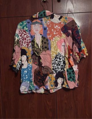 Camisa Pull&Bear Estampada Mujer