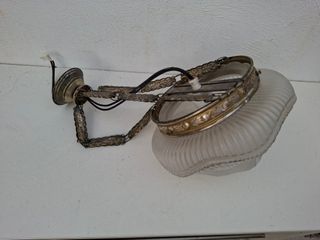 Lámpara antigua cristal y latón