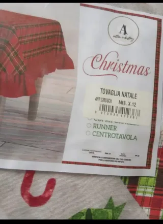 Tovaglia x12 posti Natale