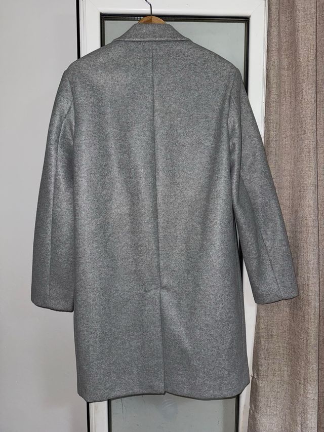 Abrigo largo Zara Talla S Gris