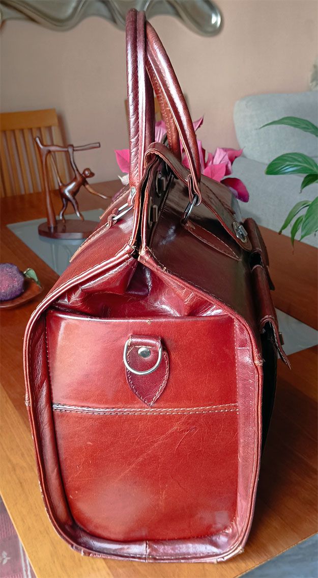 Borsa da viaggio in vera pelle