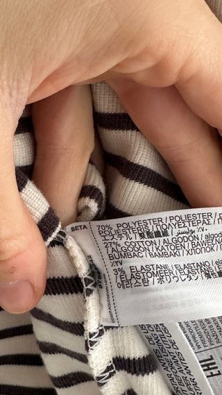 Jersey Mango Punto Rayas Oversize Cropped