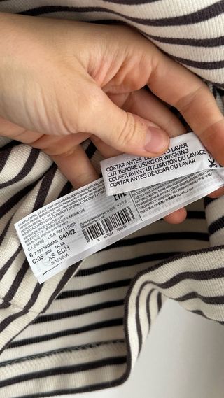 Jersey Mango Punto Rayas Oversize Cropped